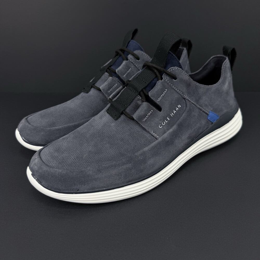 Cole Haan Grandsport Apron Toe Men’s 11.5 Ombre Blue Suede Sneakers